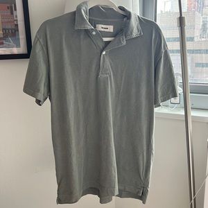 Buck Mason men’s sueded polo, concrete Venice wash